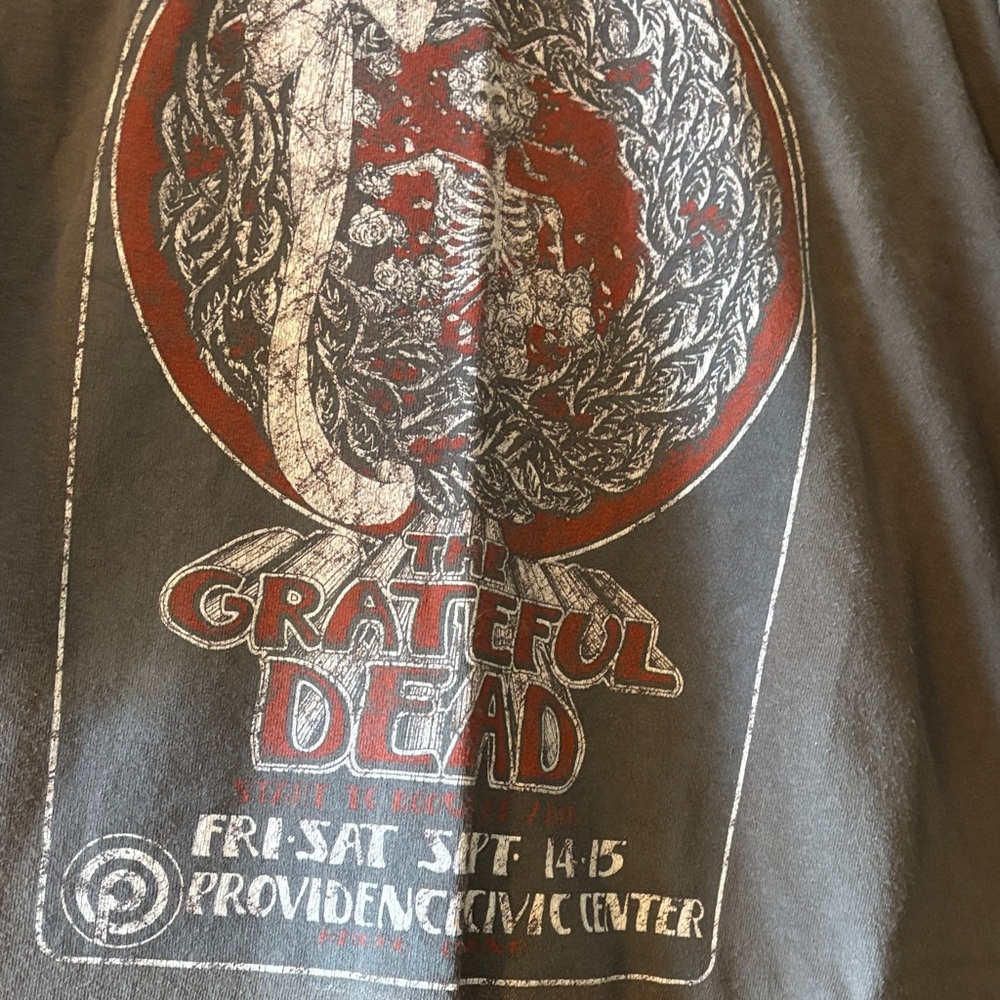Gildan Grateful Dead Graphic Tee - Gray and Red